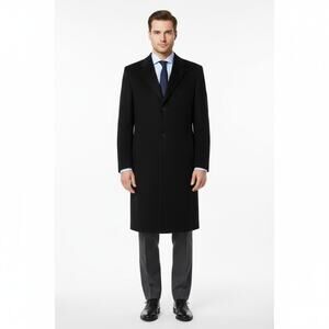 Lanificio Fedora 100% Pure Cashmere Overcoat Black Lined Trench Coat Nordstrom